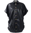 Black Vegan Leather Oversized Shirt Lox2