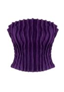 Rib Knit Tube Top Purple Top Lox4