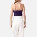 Rib Knit Tube Top Purple Top Lox4